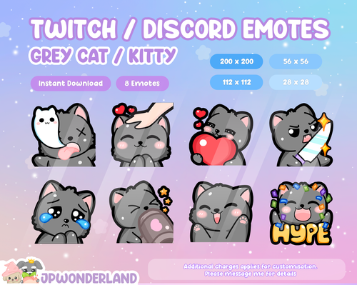 Black Bunny Emotes, Twitch Emotes, Discord Emojis