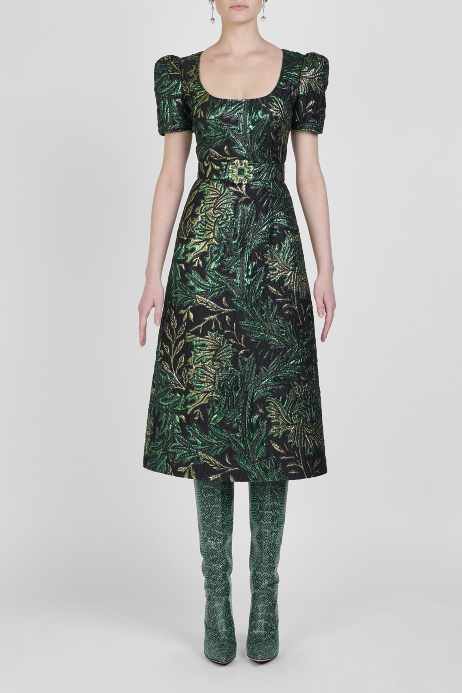 Brocade A-line  dress