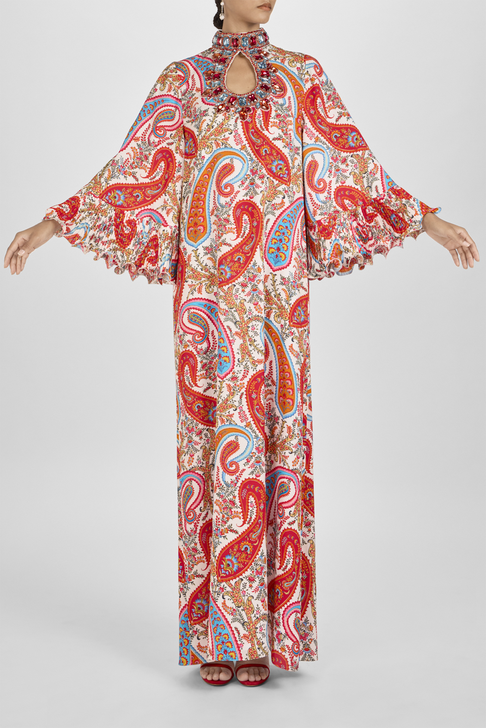 Paisley printed kaftan