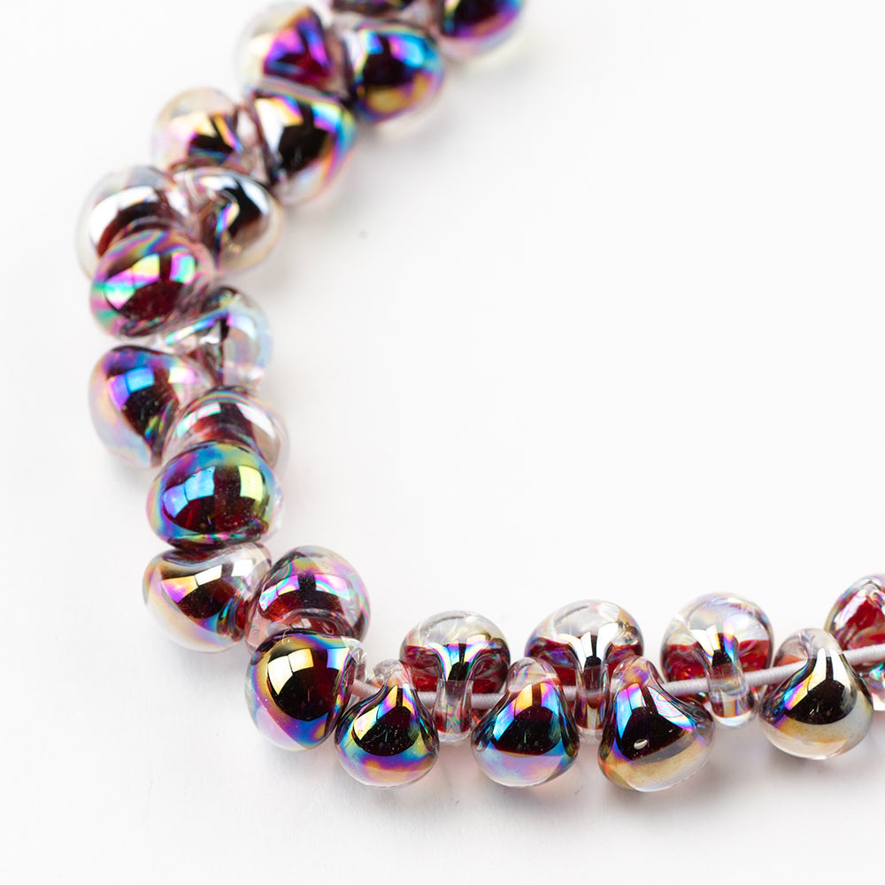 Teardrop Glass Window Beads Purple 12mm 12Pcs – FindingKing