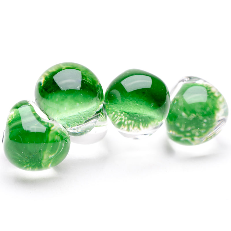 Iridescent Green Glass Teardrop Beads, 14mm by Bead Landing™