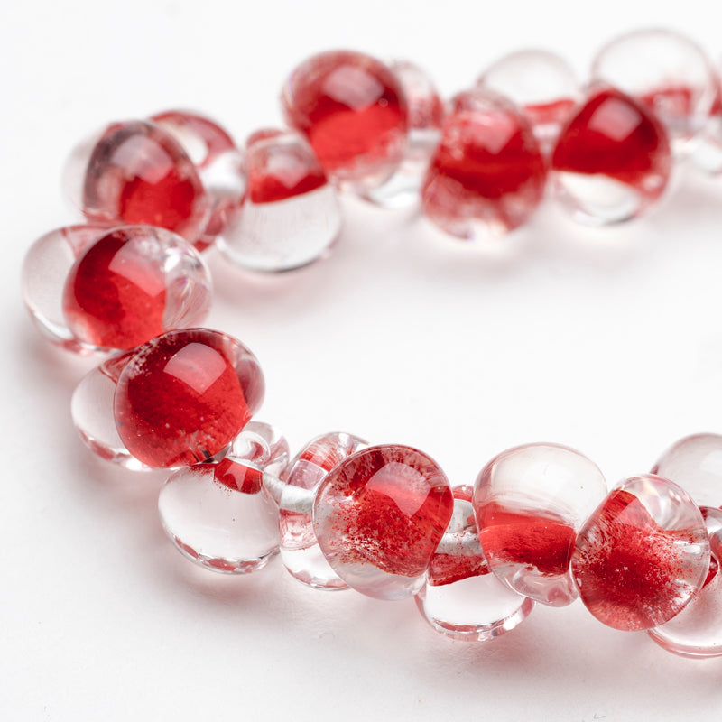 5) Red with White Star 20mm Beads – LBL Creations