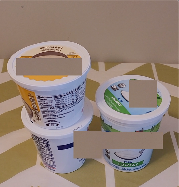 Image for empty yogurt, cheese and sour cream containers.