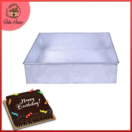 Square Cake Baking Mold Silver 10 X 10 Inch