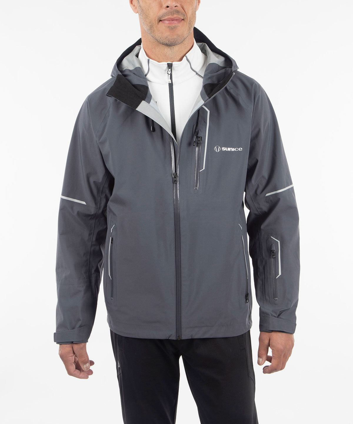 Sunice Jay Zephal Rain Jacket Grey/Black – Erin Hills