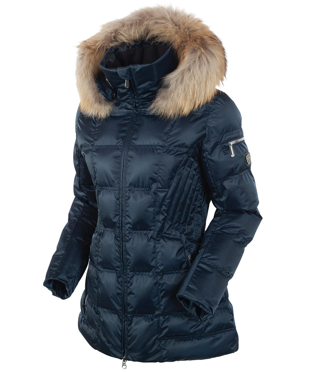 Women's Eva Waterproof Quilted 3/4 Coat With Removable Fur Ruff - Sunice  Sports - Canada