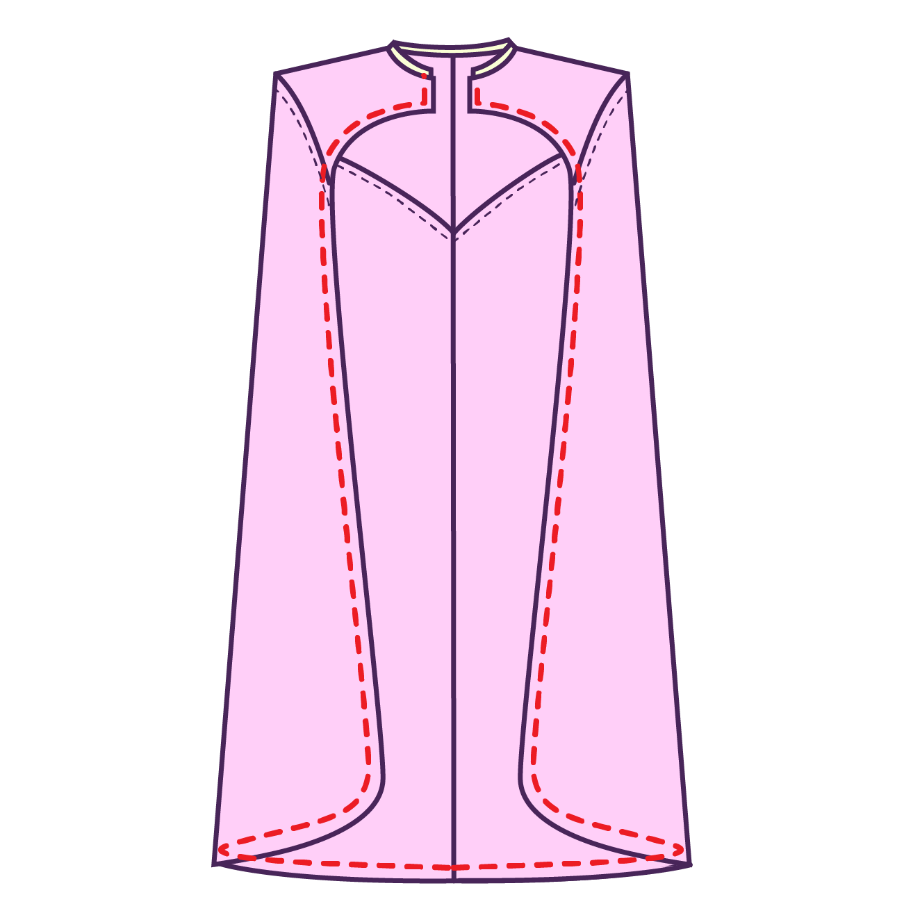 Step 12 How to sew a Pointed Shoulder Cape Sewing Pattern for Drag Queens Costume