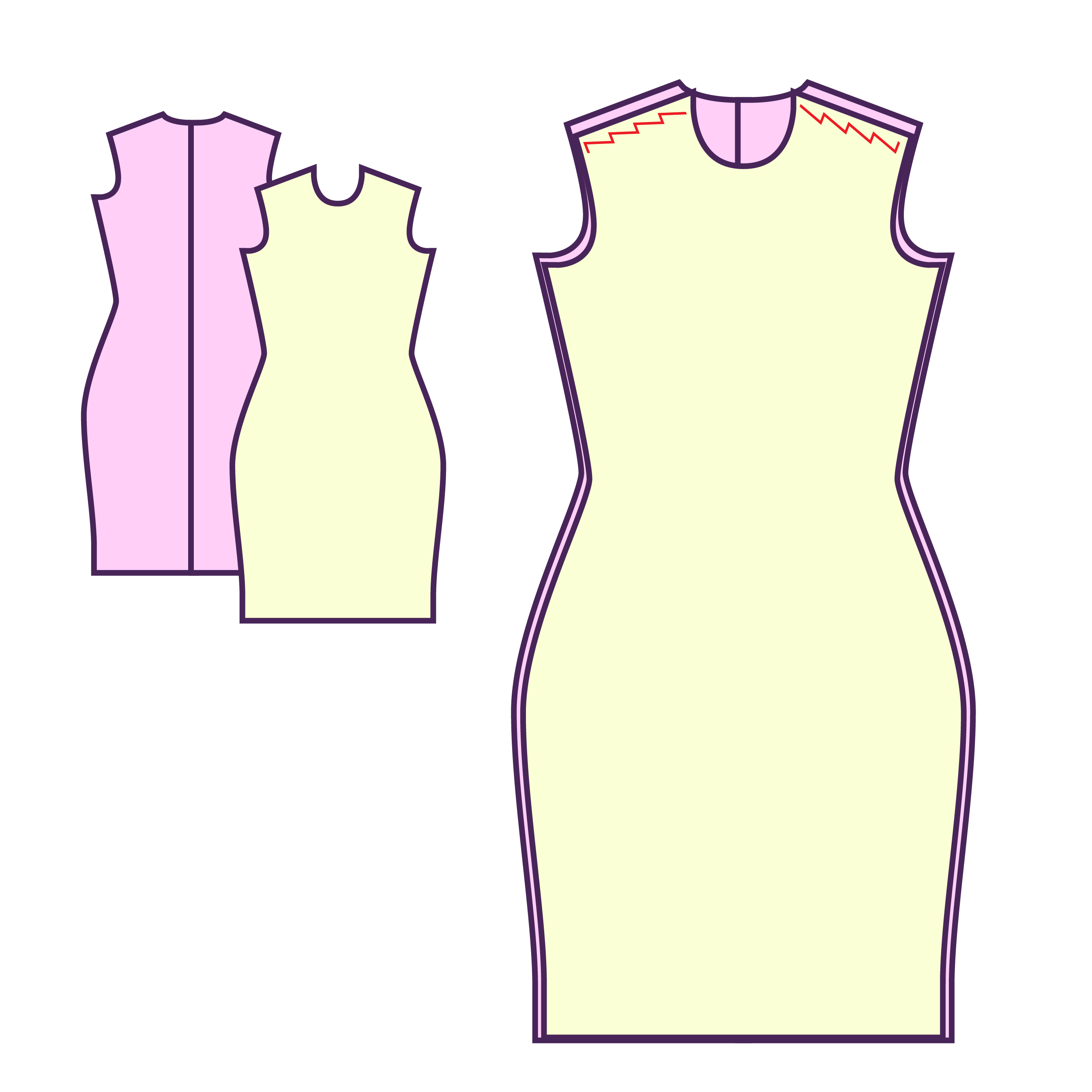 Step 2 How to sew an Bodycon Stretch Dress Sewing Pattern for Drag Queens Costume