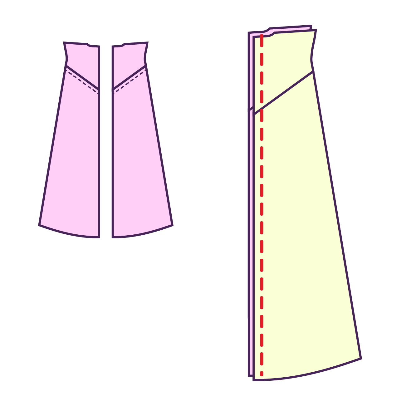 Step 4 How to sew a Pointed Shoulder Cape Sewing Pattern for Drag Queens Costume