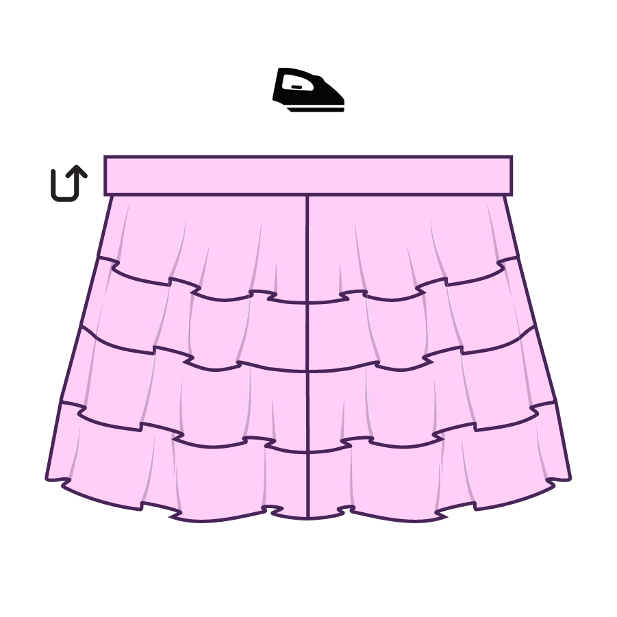 Step 8 How to sew a Pride Skirt Sewing Pattern for Drag Queens Costume Fashion Cosplay Goth Rave