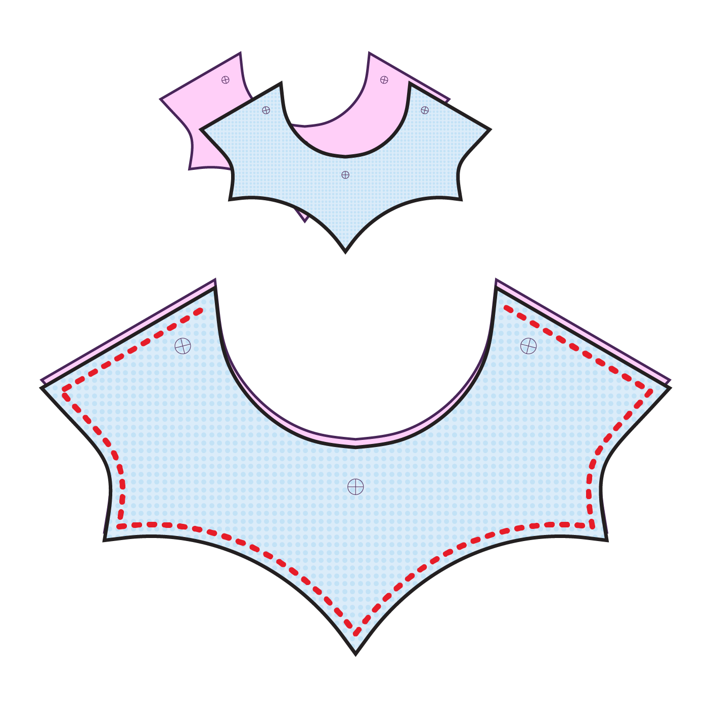 Step 12 How to sew a bat corset sewing pattern for drag queens underbust waist belt
