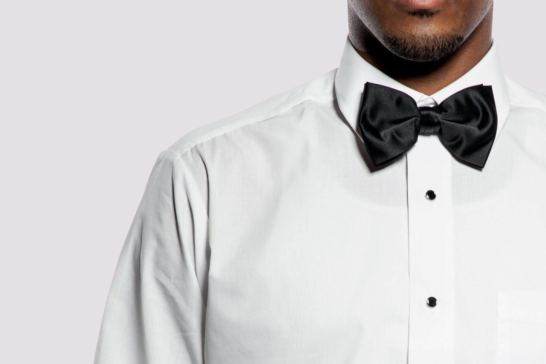 White Tuxedo Shirt for Black Tie Wedding