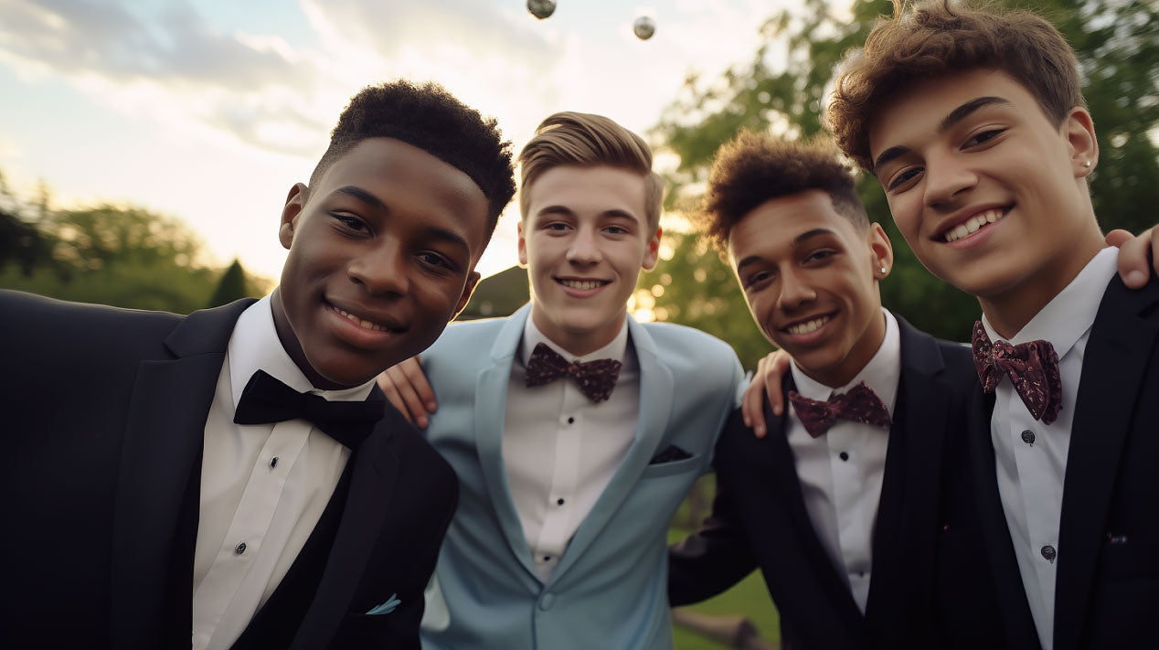 group of guys going to prom