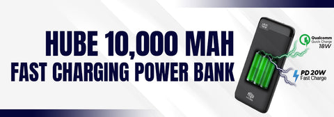 Hube 10,000 mAh Fast Charging Power Bank