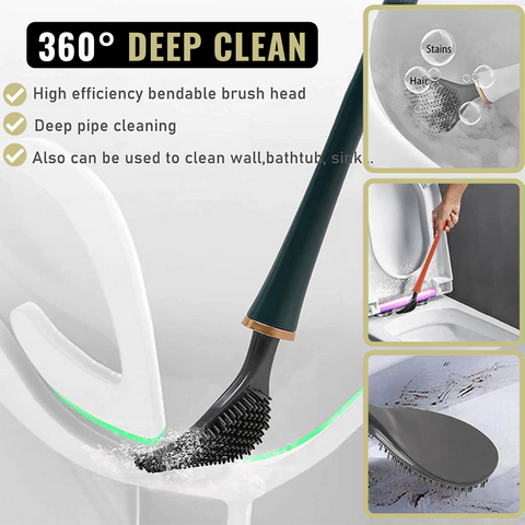 disposable toilet brush, modern silicone toilet bowl brush