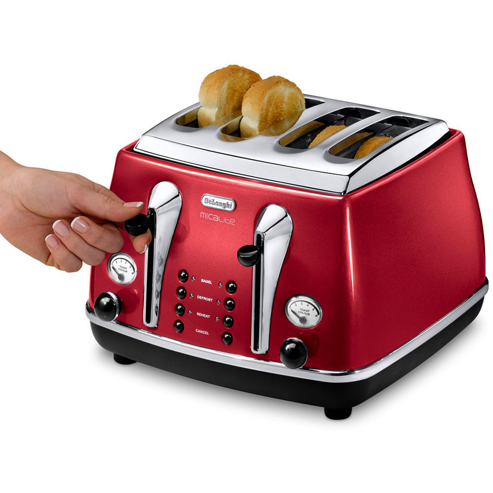 Delonghi vintage. Delonghi icona Vintage тостер на 4. DE'LONGHI "DE%27LONGHI" AVVOLTA CTA4003R 4-SLICE TOASTER - RED. Тостер Delonghi CTI 2103 BL. Тостер Redmond красный.