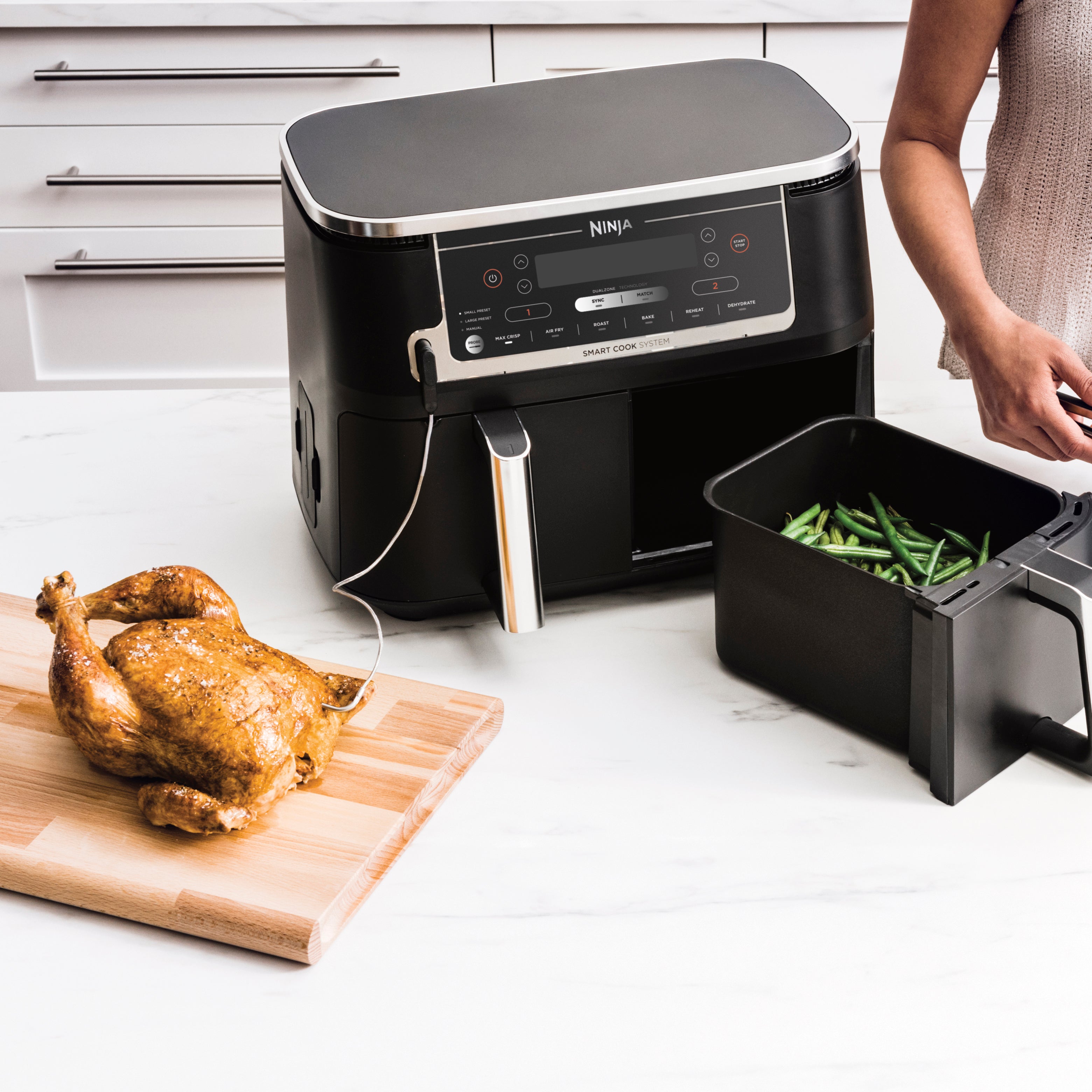 Ninja Foodi Max Dual Zone Air Fryer with Digital Probe | AF451UK