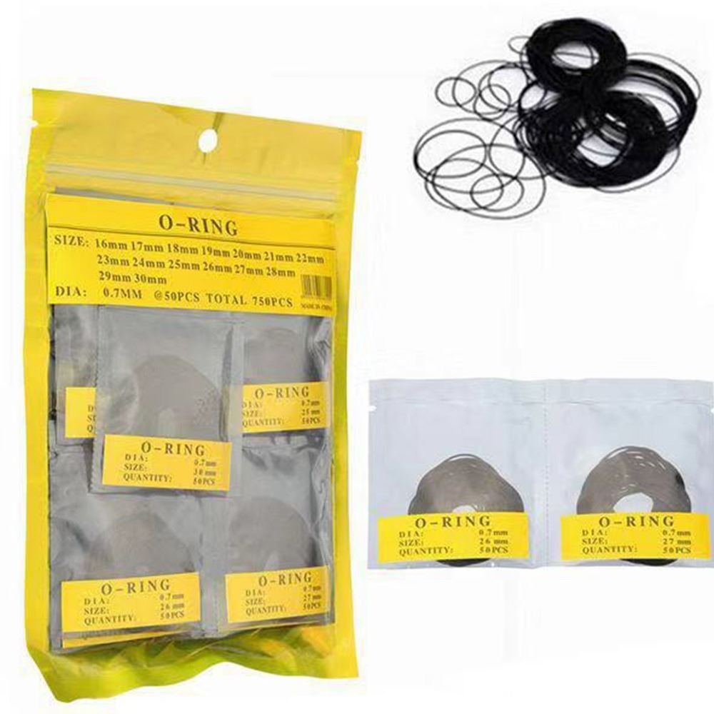 Waterproof Rubber O-Ring Seal Gasket for Watch Back Case - 0.5-0.9mm Thickness