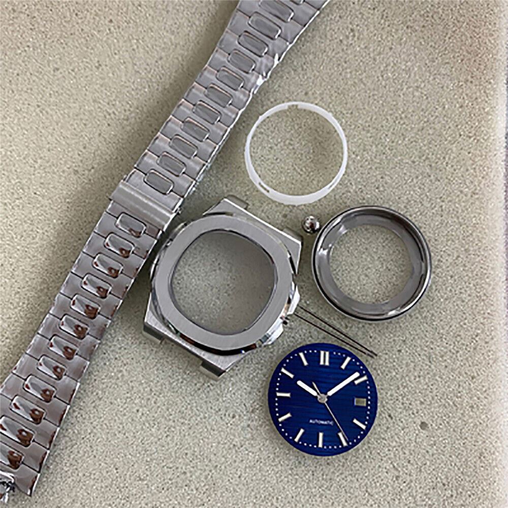 Stainless Steel Watch Case & Dial Set for NH35/NH36 Movement - Full Kit with Sapphire Glass 