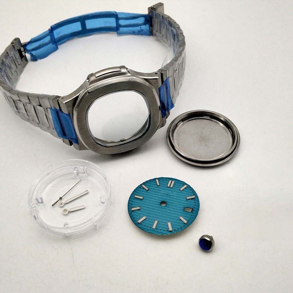 Stainless Steel Waterproof Watch Strap Case with Sapphire Glass for NH35A/NH36 Movement 