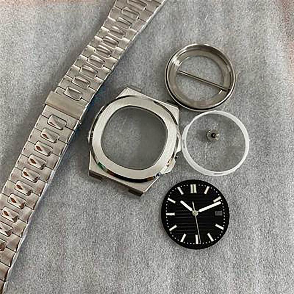 Complete NH35/36/4R Automatic Watch Case Set with Sapphire Glass - 41mm Steel Case, 6 Dial Colors 