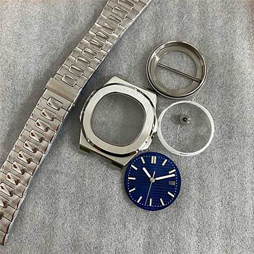 Complete NH35/36/4R Automatic Watch Case Set with Sapphire Glass - 41mm Steel Case, 6 Dial Colors 