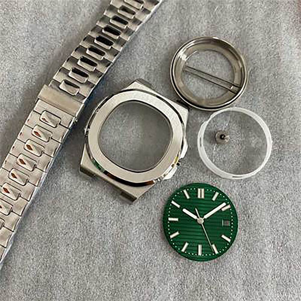 Complete NH35/36/4R Automatic Watch Case Set with Sapphire Glass - 41mm Steel Case, 6 Dial Colors 