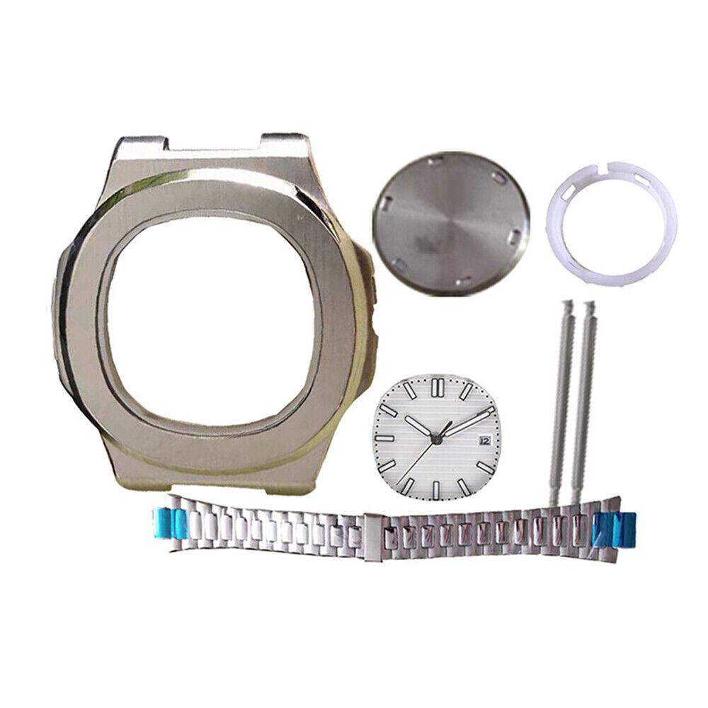 Classic Stainless Steel Watch Case Band Set for 41MM Miyota/Mingzhu Movements 