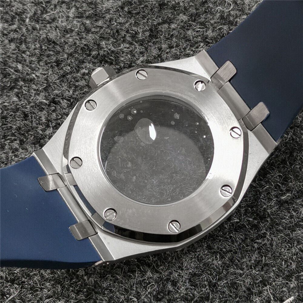 Stylish 41MM Sapphire Glass Watch Case + Strap for NH35/NH36 Movement 