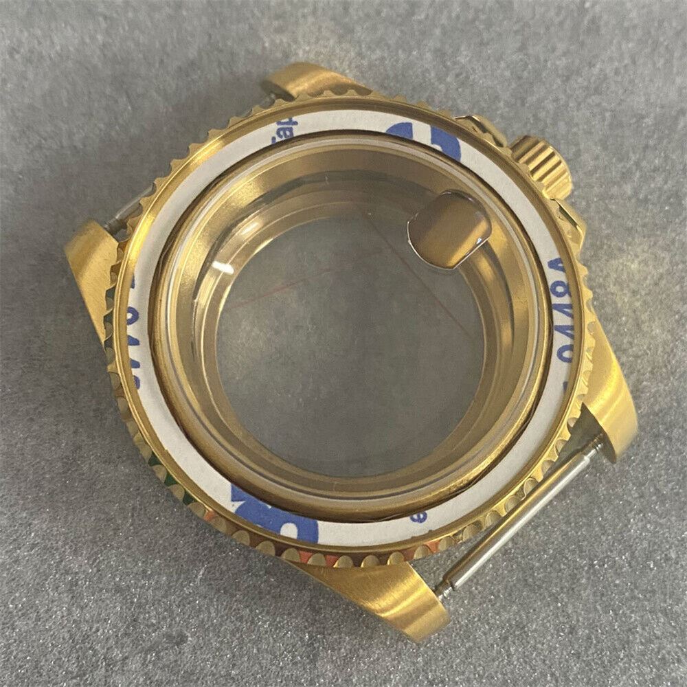 Premium 40MM PVD Golden Watch Case with Sapphire Glass for NH35 Movement 