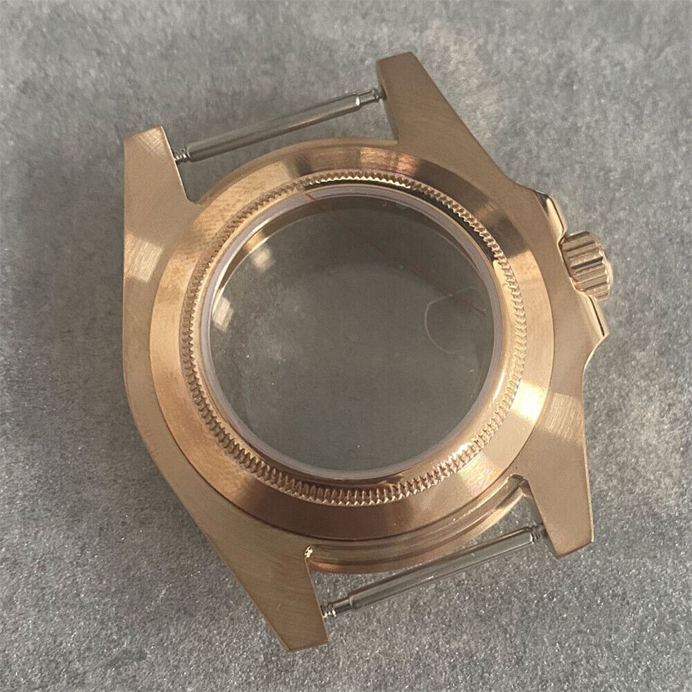 Premium 40MM PVD Golden Watch Case with Sapphire Glass for NH35 Movement 