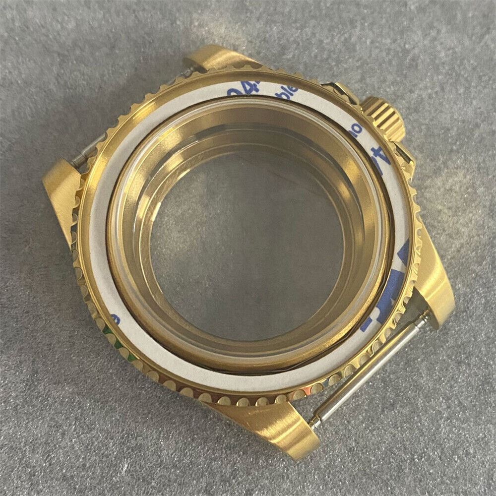 Premium 40MM PVD Golden Watch Case with Sapphire Glass for NH35 Movement 