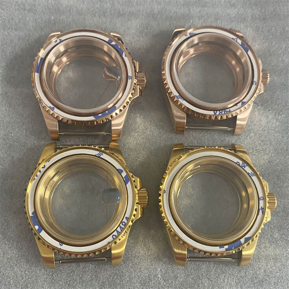 Premium 40MM PVD Golden Watch Case with Sapphire Glass for NH35 Movement 