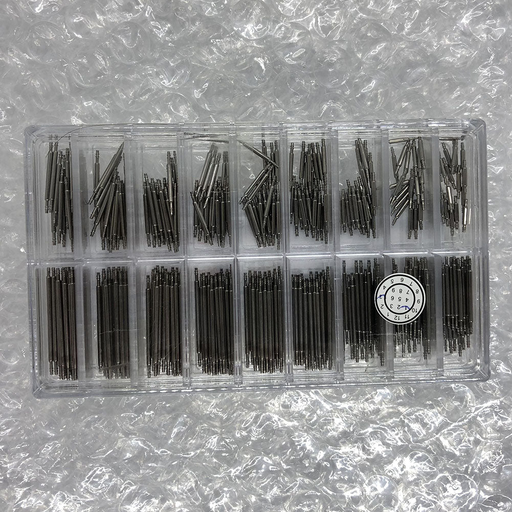 360PCS Stainless Steel Watch Spring Bar Kit - 18 Sizes Double Flange Dia 1.2mm 
