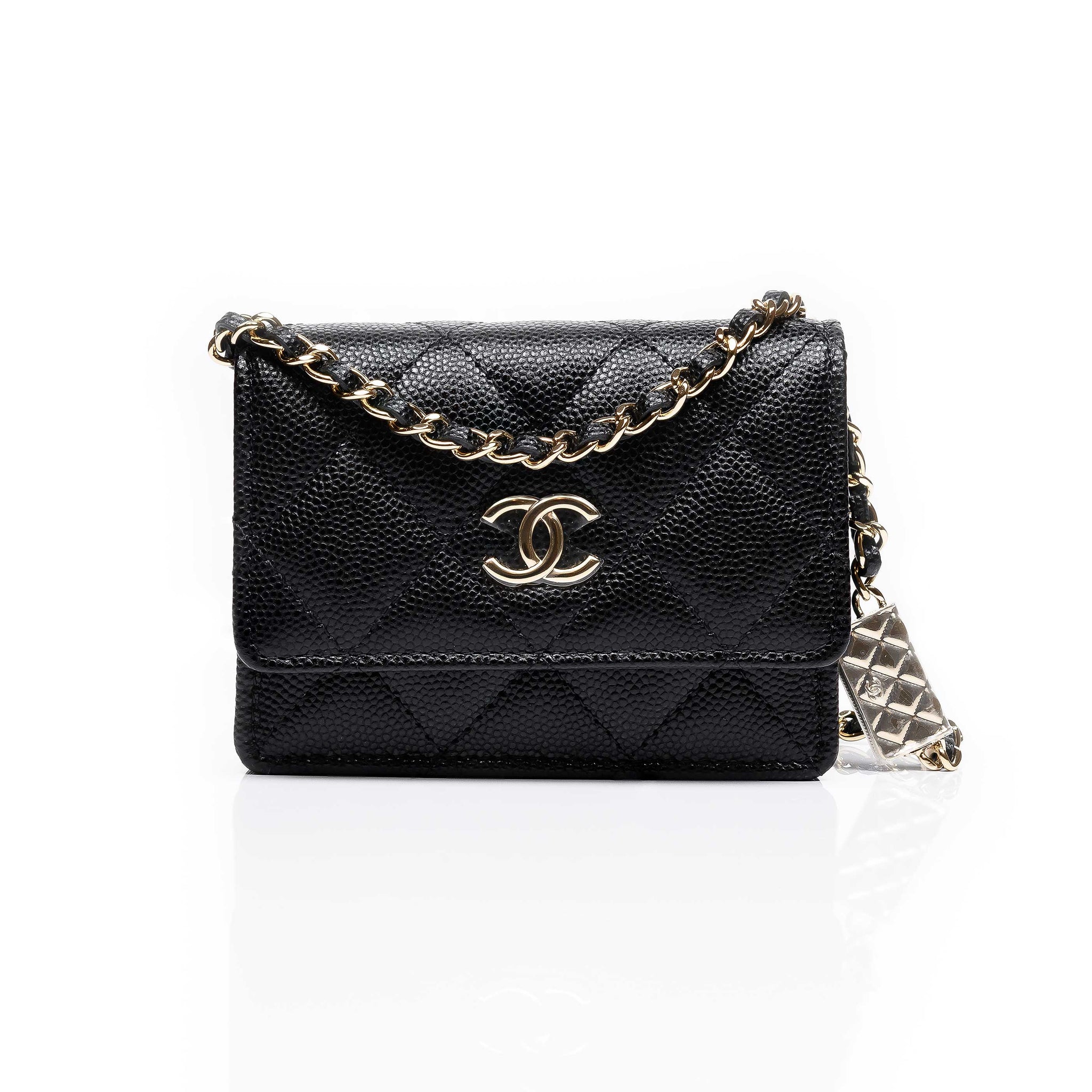 Hot ItemChanel Mini WOC Black GHW Business affinity  Womens Fashion  Bags  Wallets Crossbody Bags on Carousell
