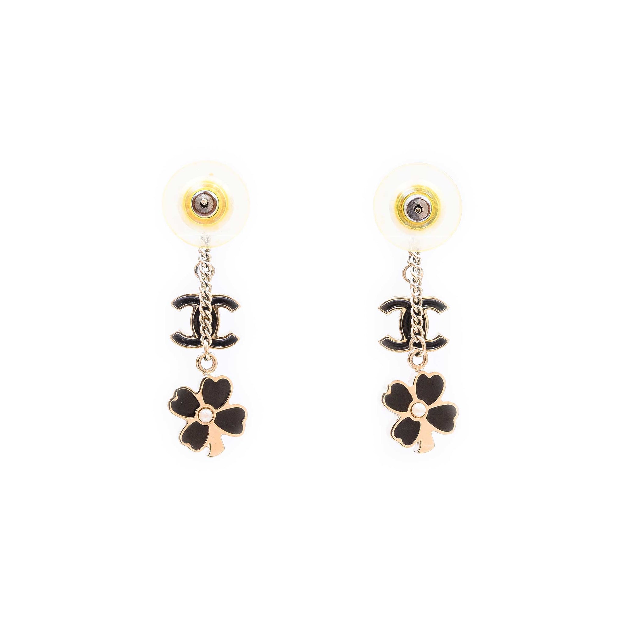 black clover earrings chanel