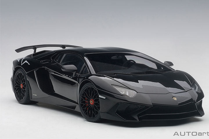 LAMBORGHINI AVENTADOR LP750-4 SV (NERO ALDEBARAN/GLOSS BLACK) 1:18 - A –  Elite Diecast Sales Australia