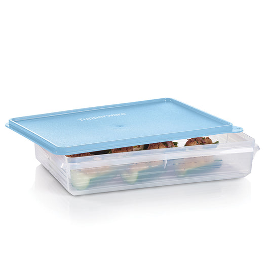 TUPPERWARE Brand Season-Serve Marinade & Food Storage Container with Lid -  Dishwasher Safe & BPA Free - Large Size with Grid Design for Seasoning
