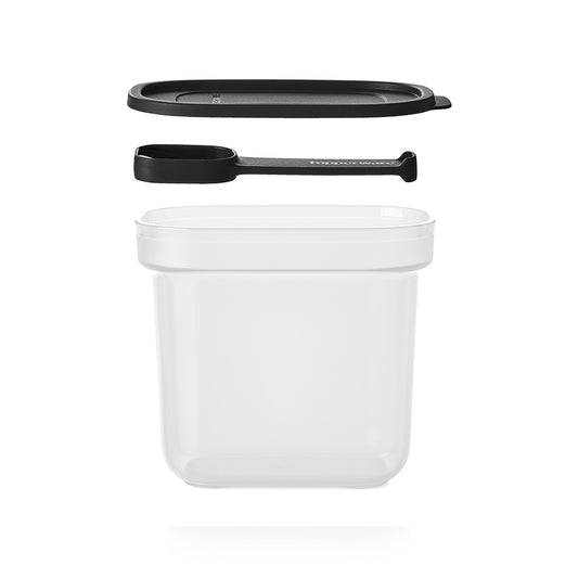 Tupperware Brand 8-Piece One Touch Reminder Canister Set (4 Dry Food  Storage Containers + 4 Lids) - Black - Airtight, Dishwasher Safe & BPA Free