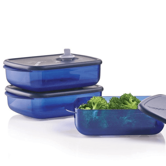 Tupperware Brand Vent ‘N Serve 7 Container Set - Prep, Freeze & Reheat Meals + Lids - Dishwasher, Microwave & Freezer Safe - BPA Free