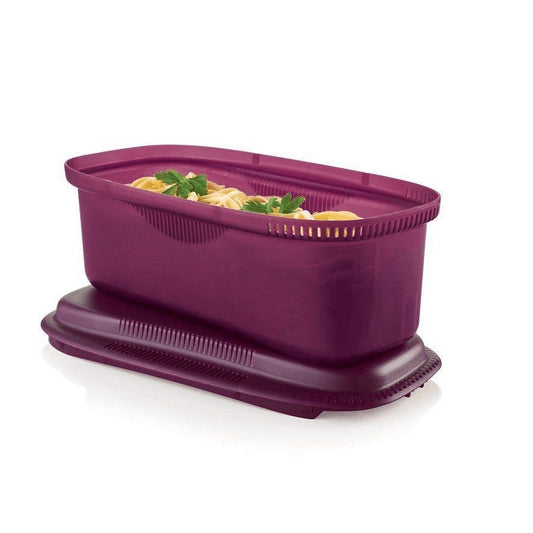 Tupperware Olla a Presión Microondas Redonda 2 Cuartos Rojo Borgoña