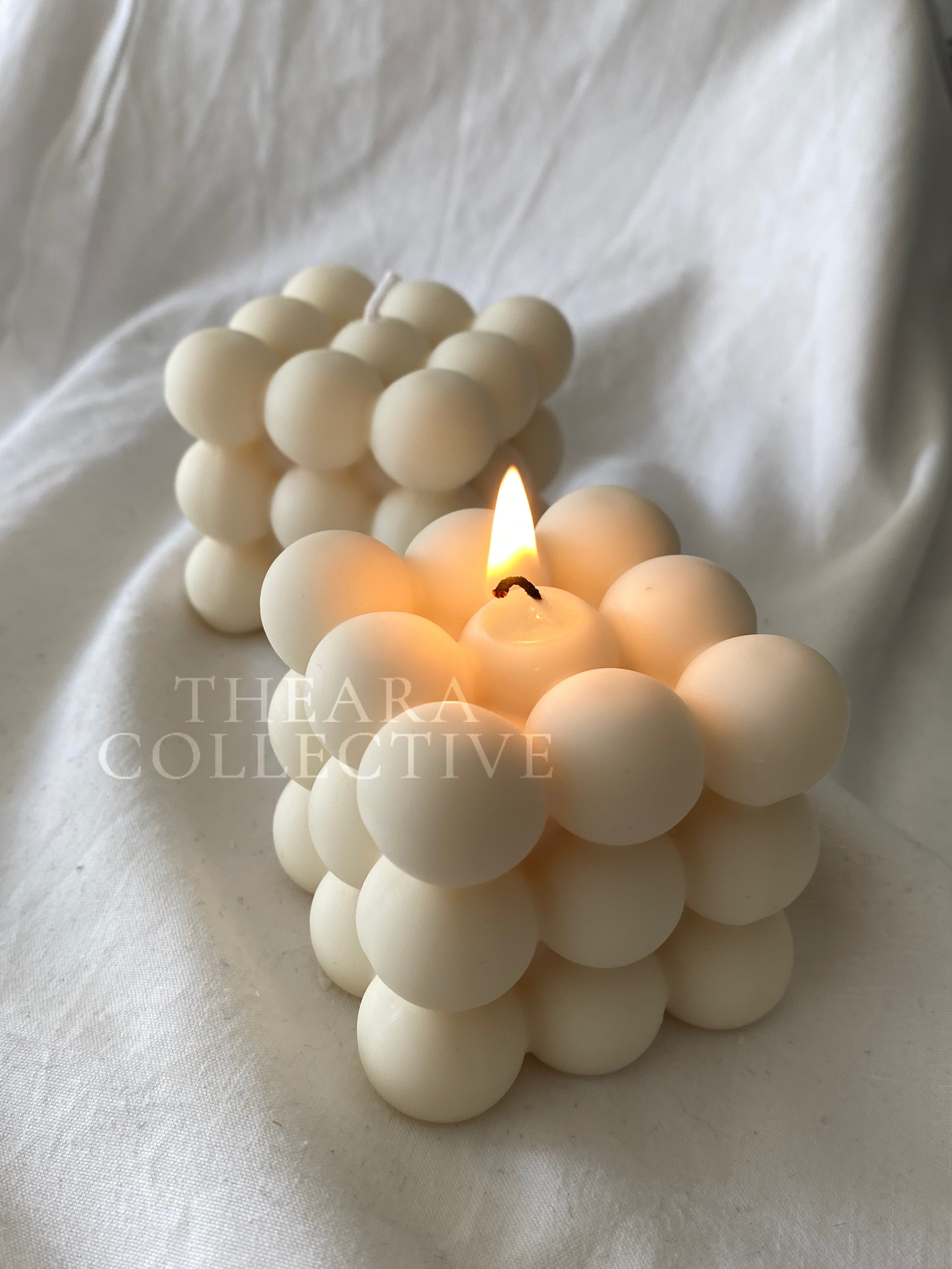 2Inch Bubble Cube Candle Cute Soy Wax Aromatherapy Small Candles scented  relaxing Birthday Gift 1PC
