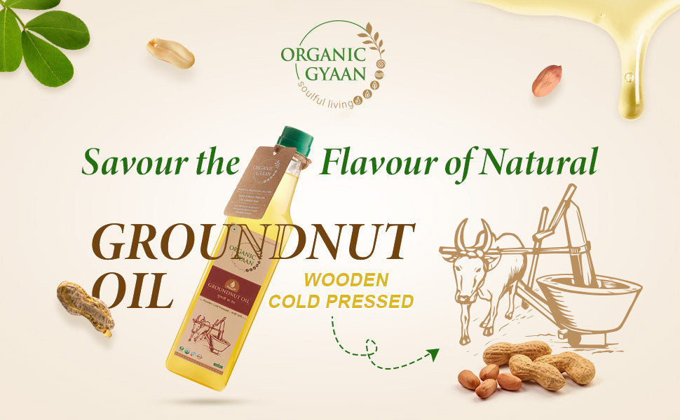 Natural groundnut oil - wooden cold Pressed