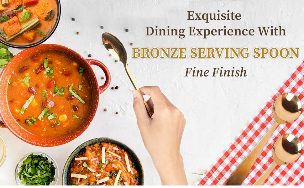 Bronze serving spoon by organic gyaan