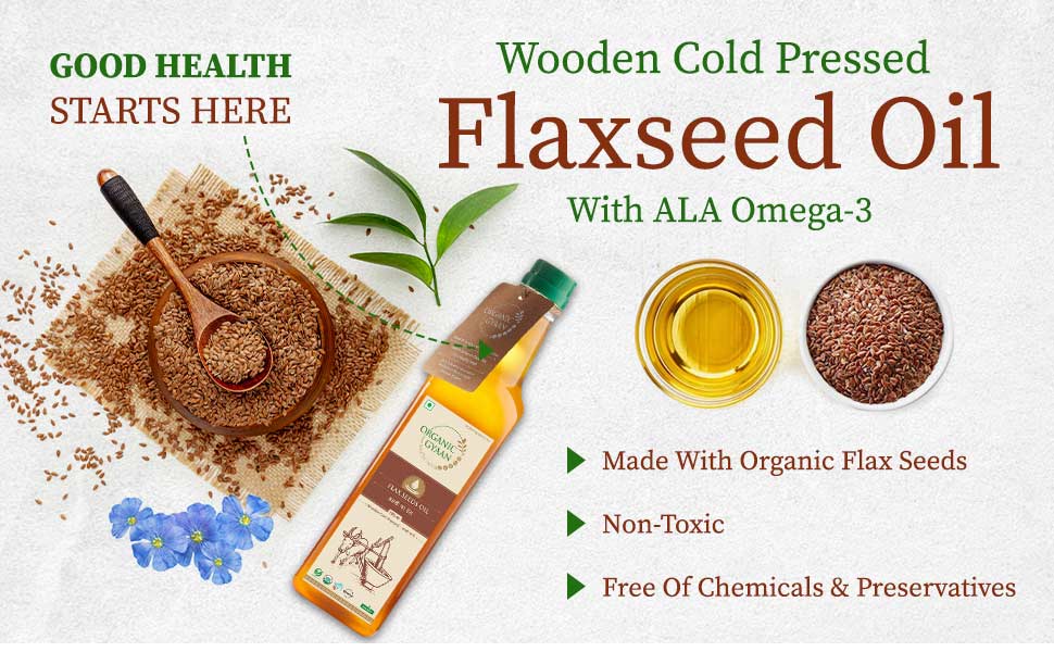 Flax seed oil - wooden cold pressed with omega 3