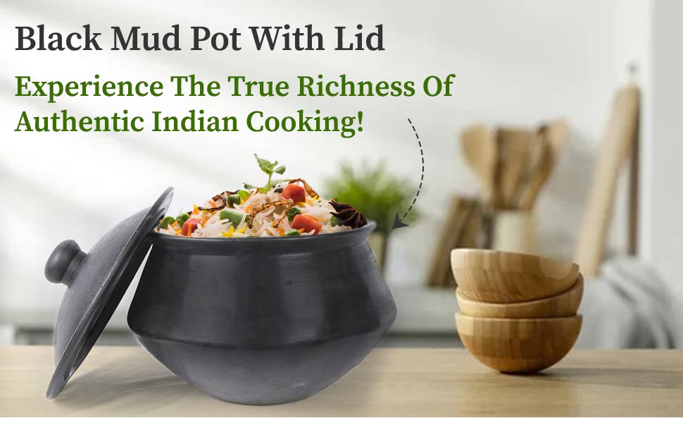 Experience cooking in black cooking mud pot