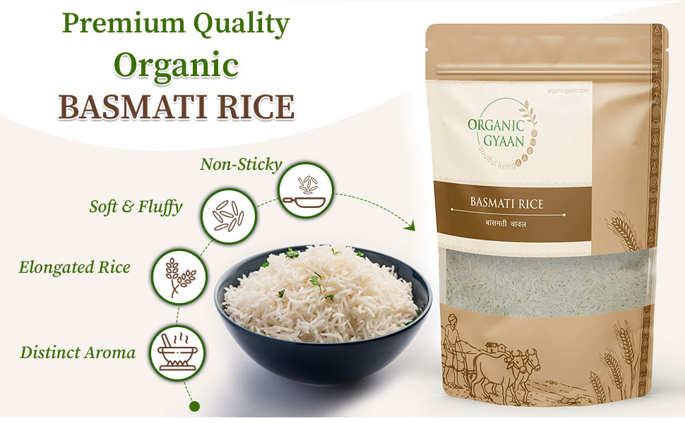 Premium quality organic basmati rice