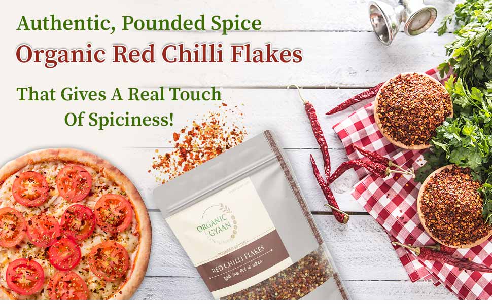 Organic Red Chilli Flakes - Organic Gyaan
