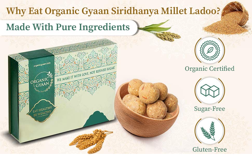 Siridhanya millet ladoo by organic gyaan