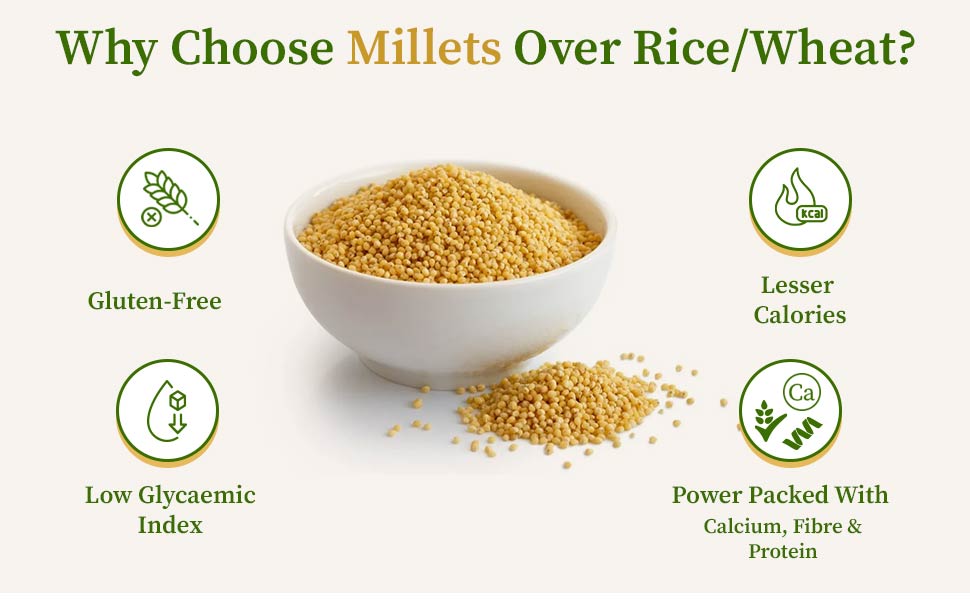 Choose proso millet over rice or flour
